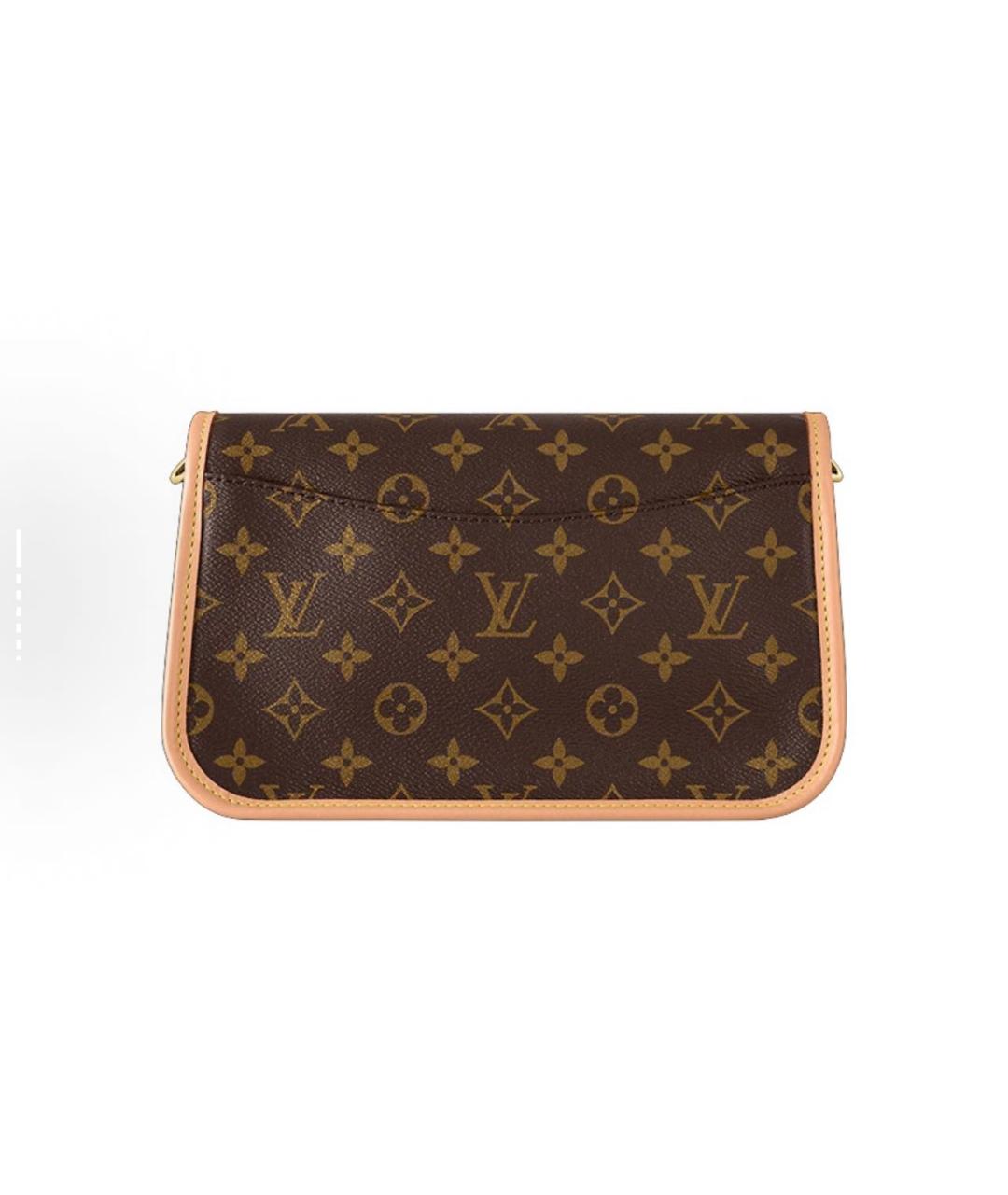 LOUIS VUITTON Коричневая кожаная сумка через плечо, фото 3