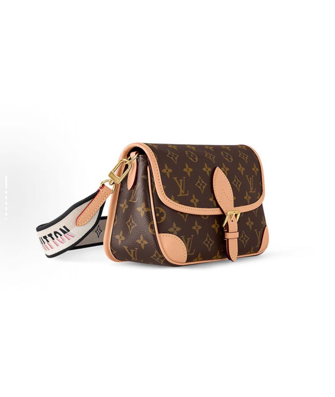 LOUIS VUITTON Коричневая кожаная сумка через плечо, фото 2