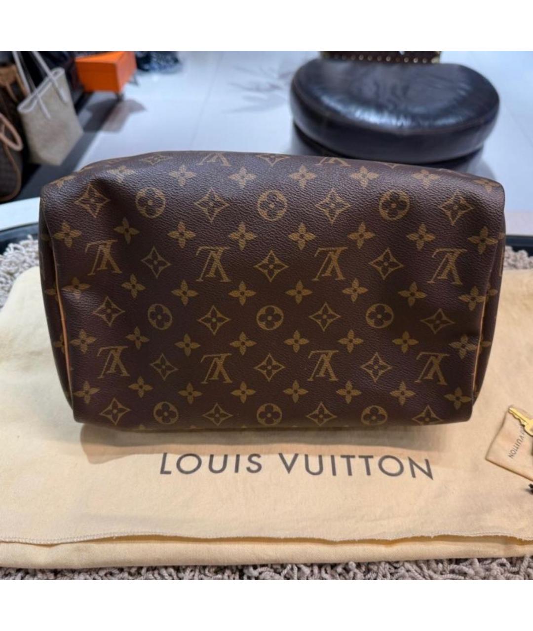 LOUIS VUITTON Коричневая сумка с короткими ручками, фото 4