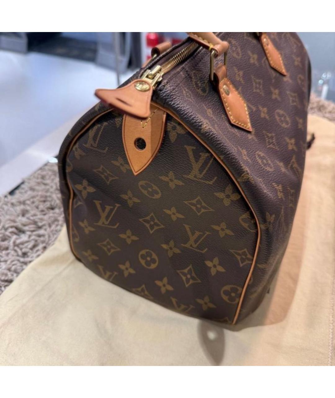LOUIS VUITTON Коричневая сумка с короткими ручками, фото 7