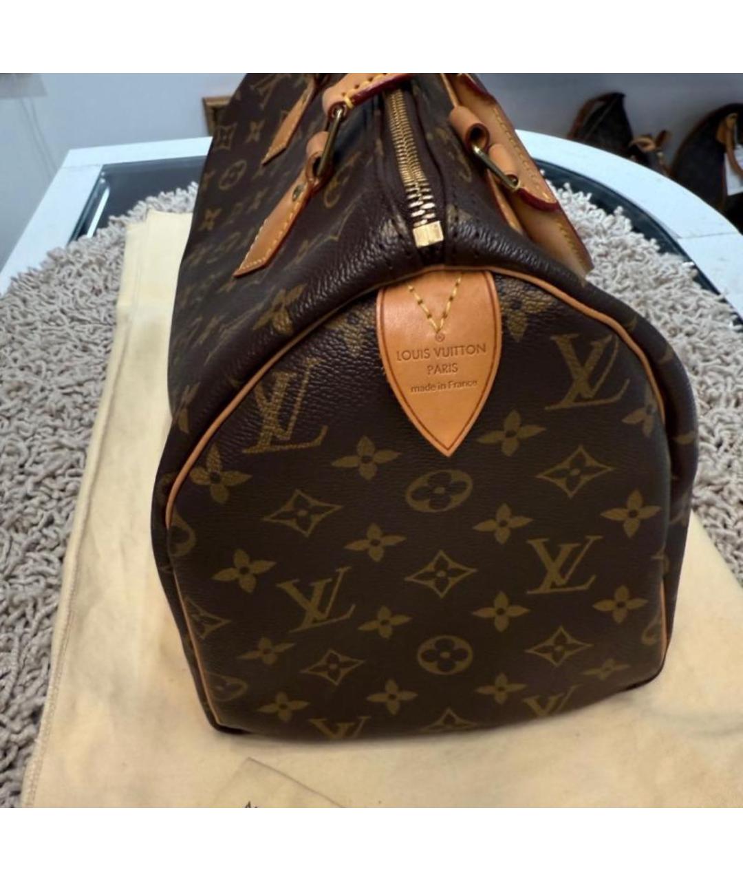 LOUIS VUITTON Коричневая сумка с короткими ручками, фото 2