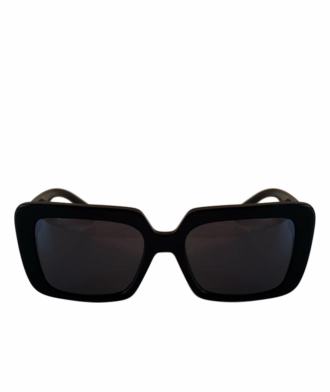 VERSACE Черные пластиковые солнцезащитные очки, фото 1