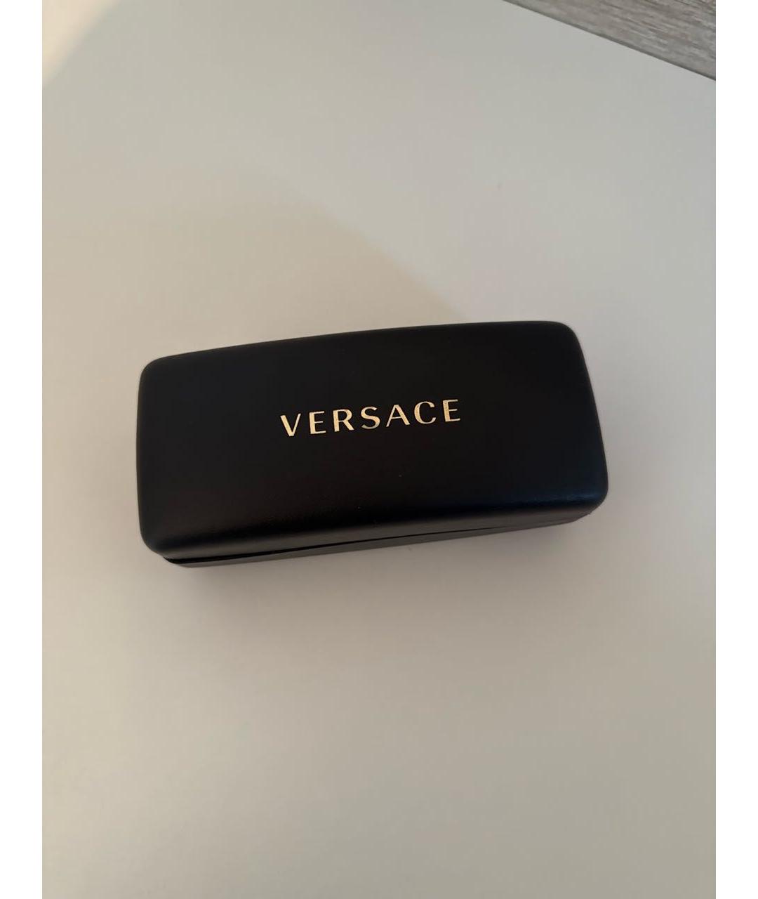 VERSACE Черные пластиковые солнцезащитные очки, фото 4