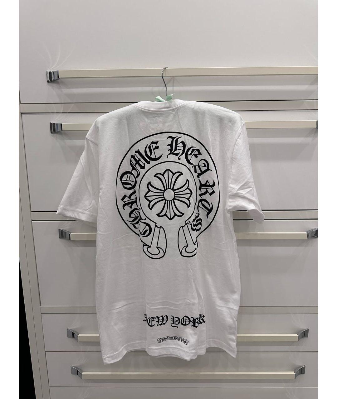 CHROME HEARTS Белая хлопковая футболка, фото 6