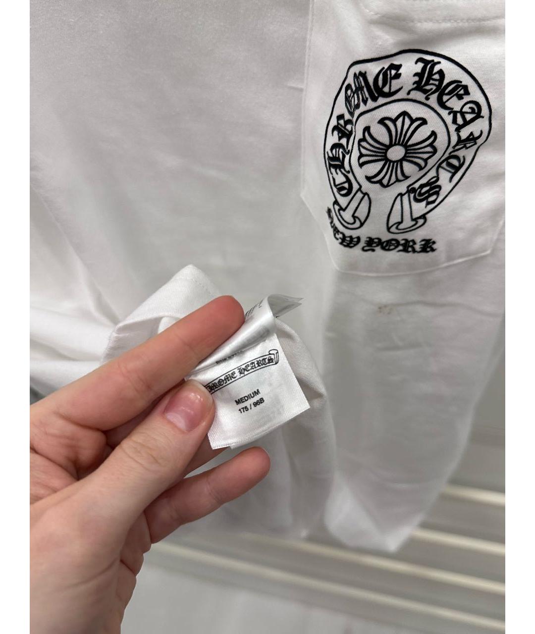 CHROME HEARTS Белая хлопковая футболка, фото 5