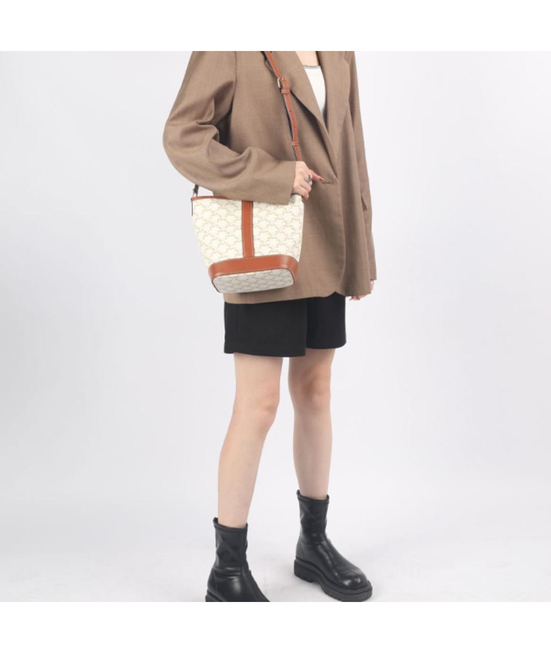 LOUIS VUITTON Коричневая кожаная сумка тоут, фото 5