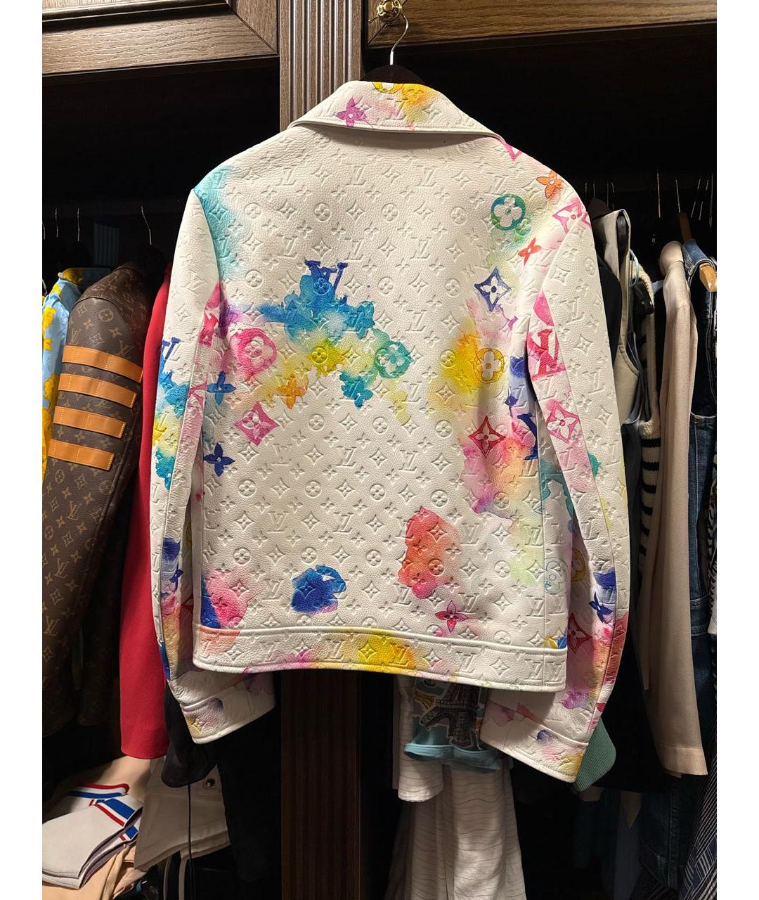 LOUIS VUITTON Белая кожаная куртка, фото 2
