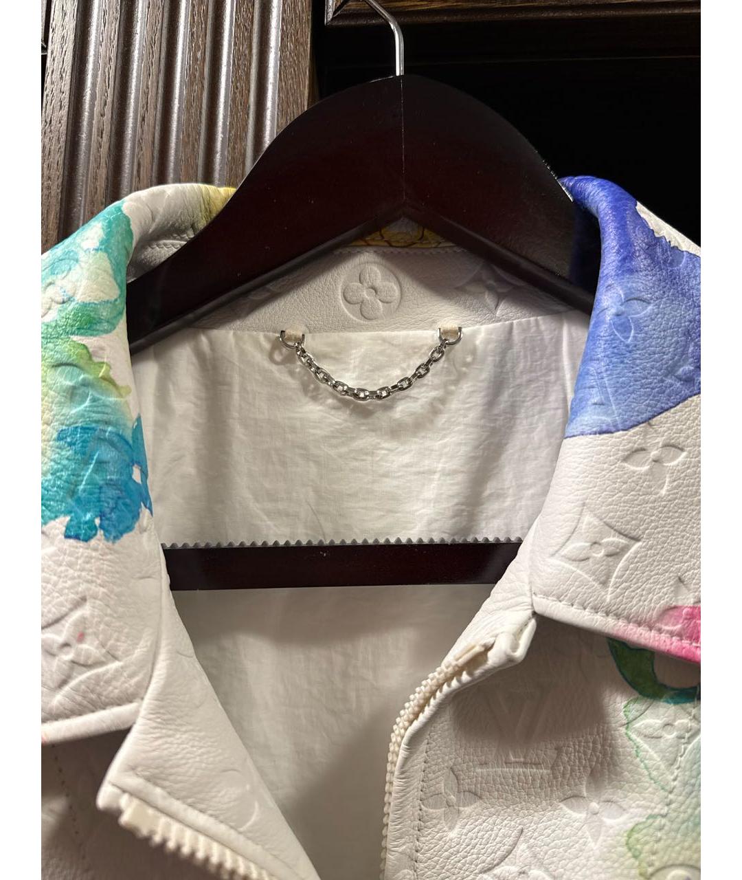 LOUIS VUITTON Белая кожаная куртка, фото 3