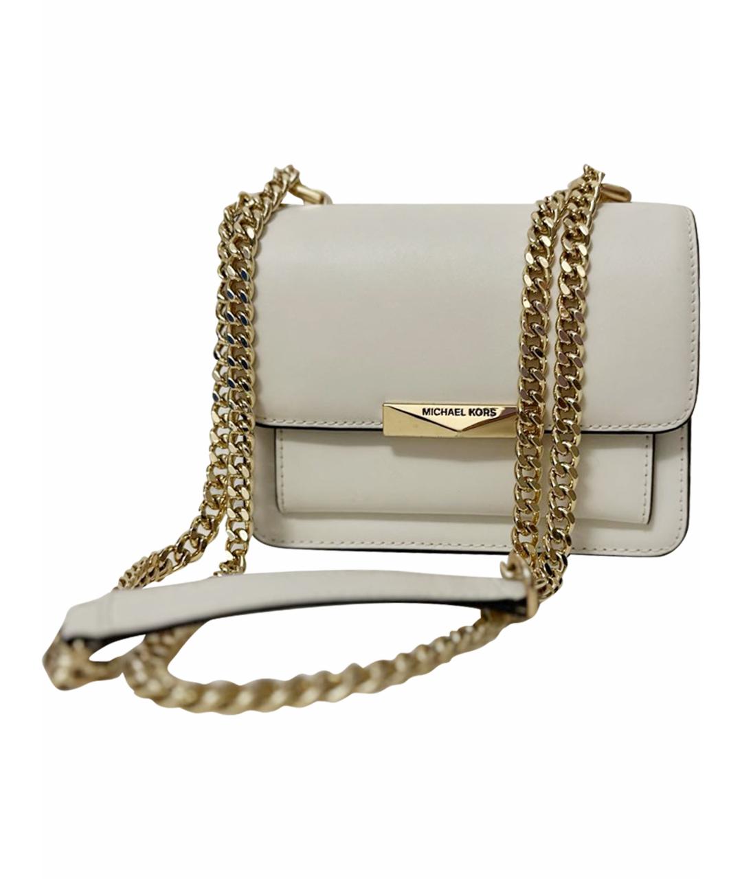 MICHAEL MICHAEL KORS Белая кожаная сумка через плечо, фото 1