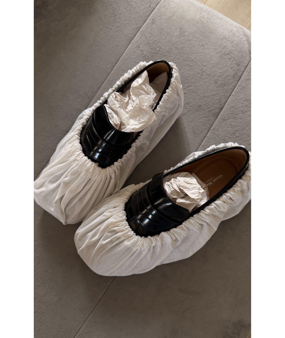 MAISON MARGIELA Черные кожаные лоферы, фото 3