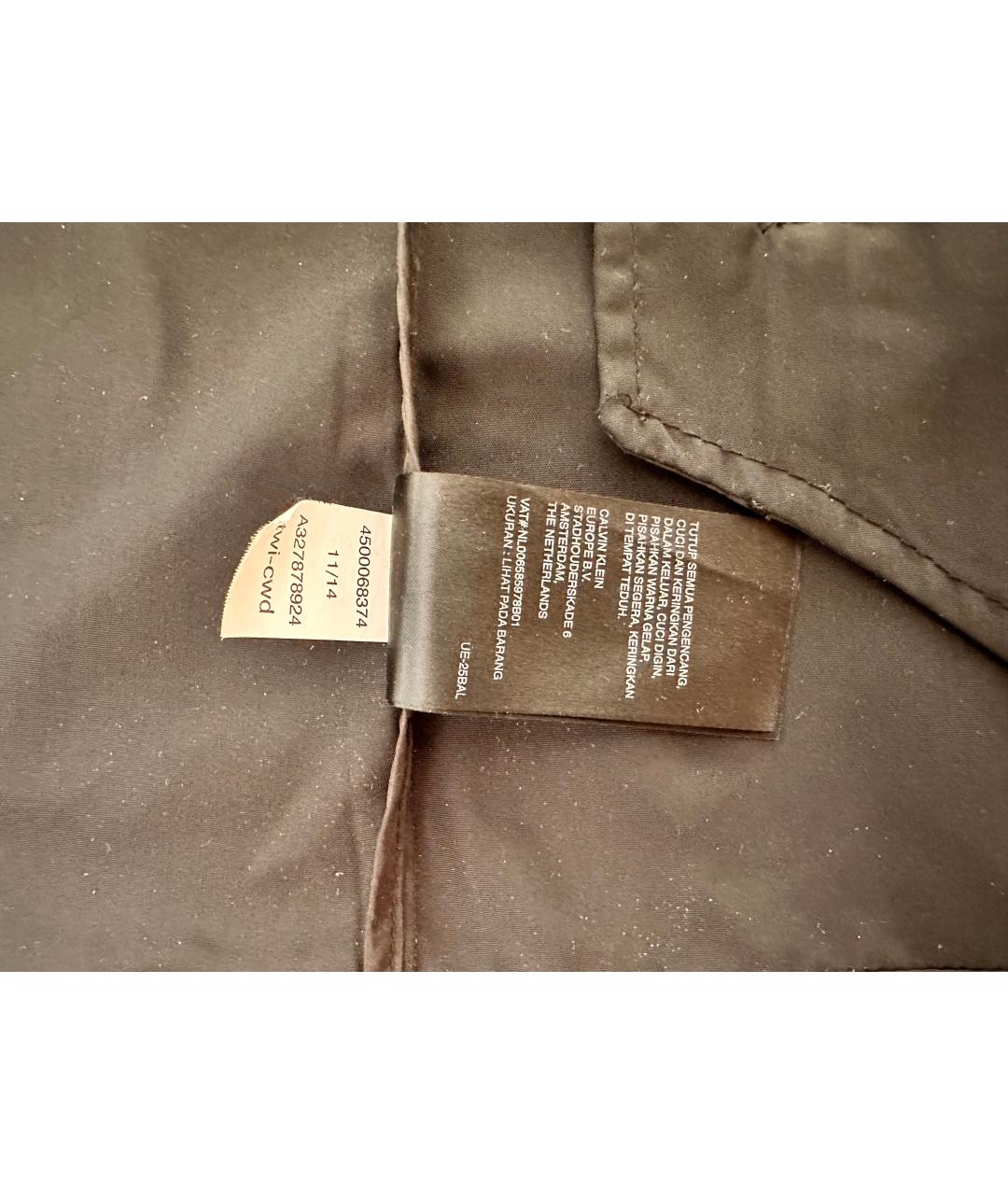 CALVIN KLEIN Черная полиэстеровая куртка, фото 6