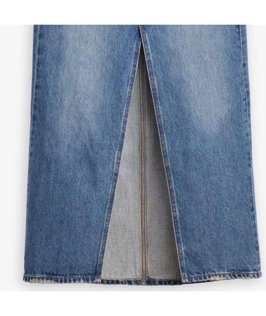 LEVI'S Синяя деним юбка макси, фото 4