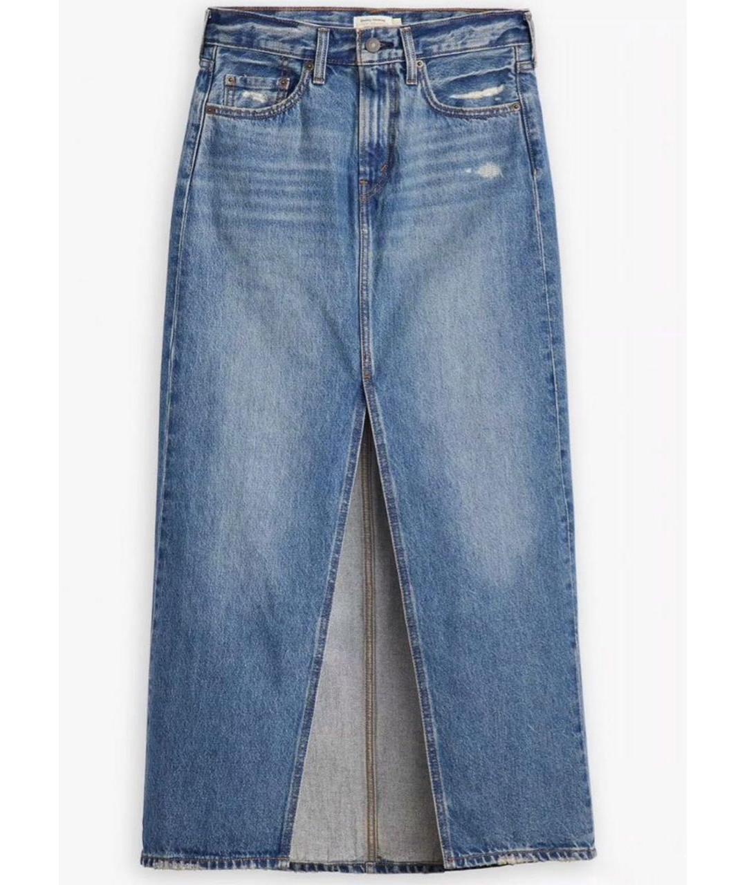 LEVI'S Синяя деним юбка макси, фото 6