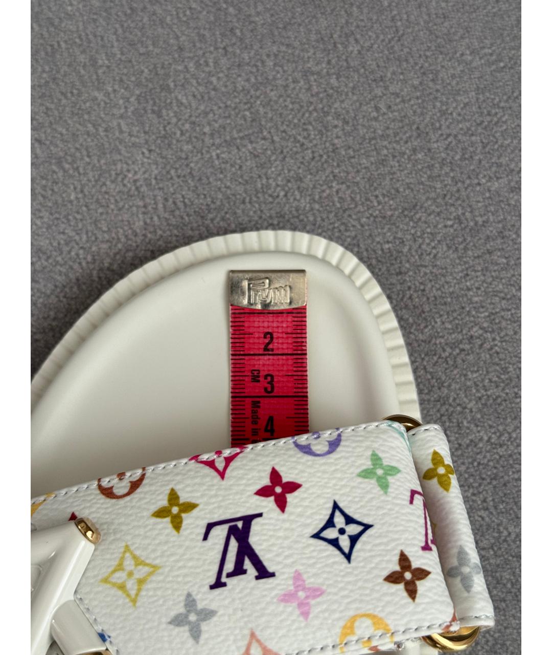 LOUIS VUITTON Белые кожаные сандалии, фото 8