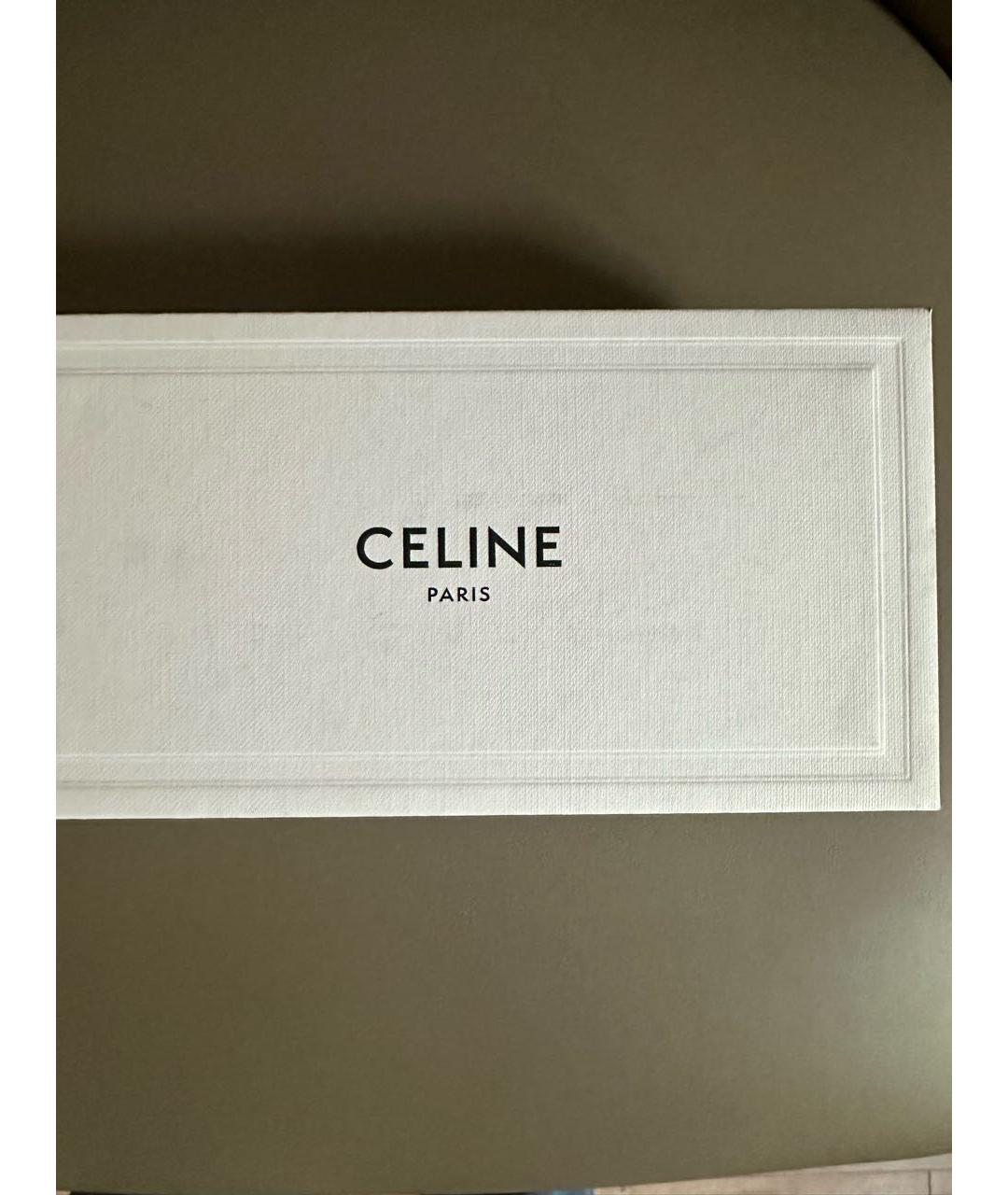 CELINE Коричневые пластиковые солнцезащитные очки, фото 6