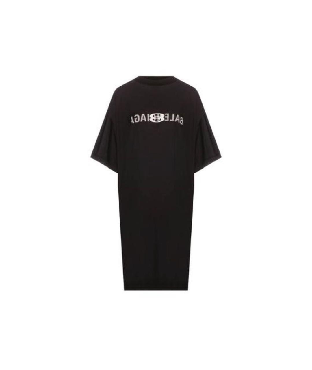 BALENCIAGA Черное хлопковое повседневное платье, фото 1