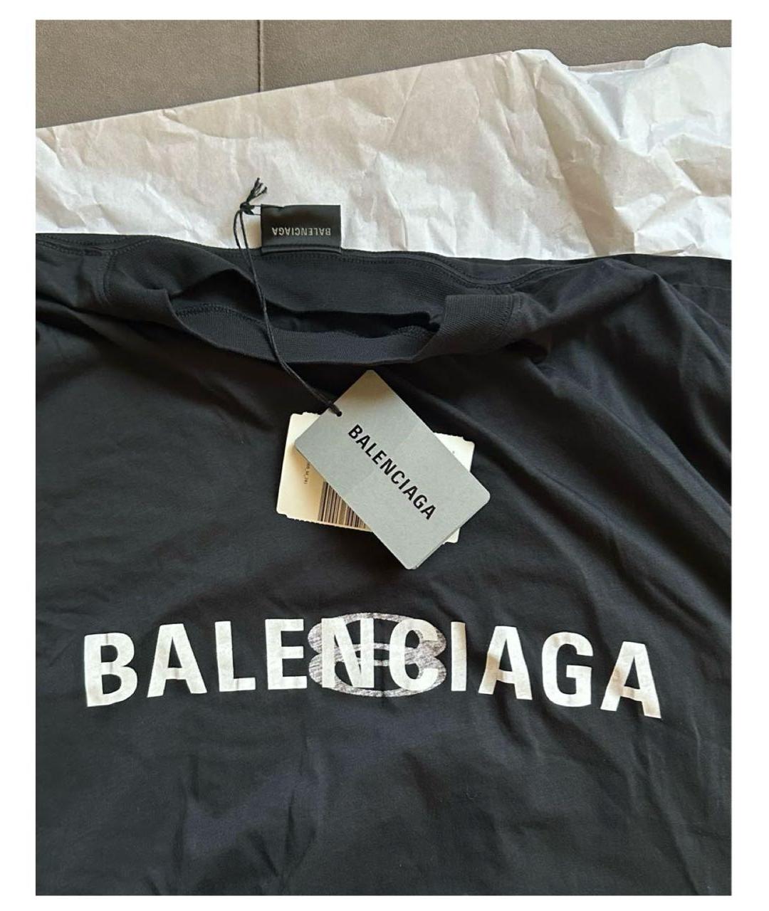 BALENCIAGA Черное хлопковое повседневное платье, фото 3