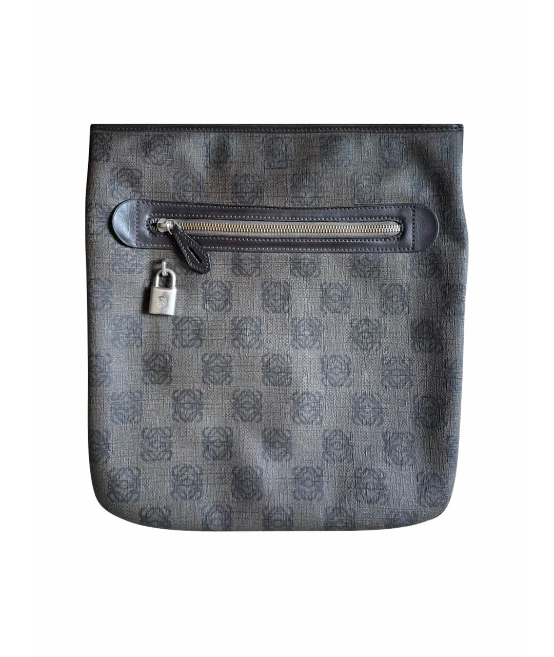 LOEWE Коричневая кожаная сумка через плечо, фото 1