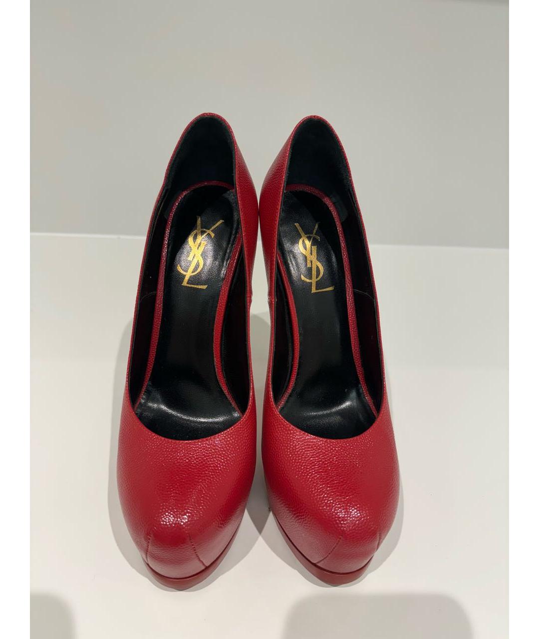 SAINT LAURENT Красные туфли из лакированной кожи, фото 2