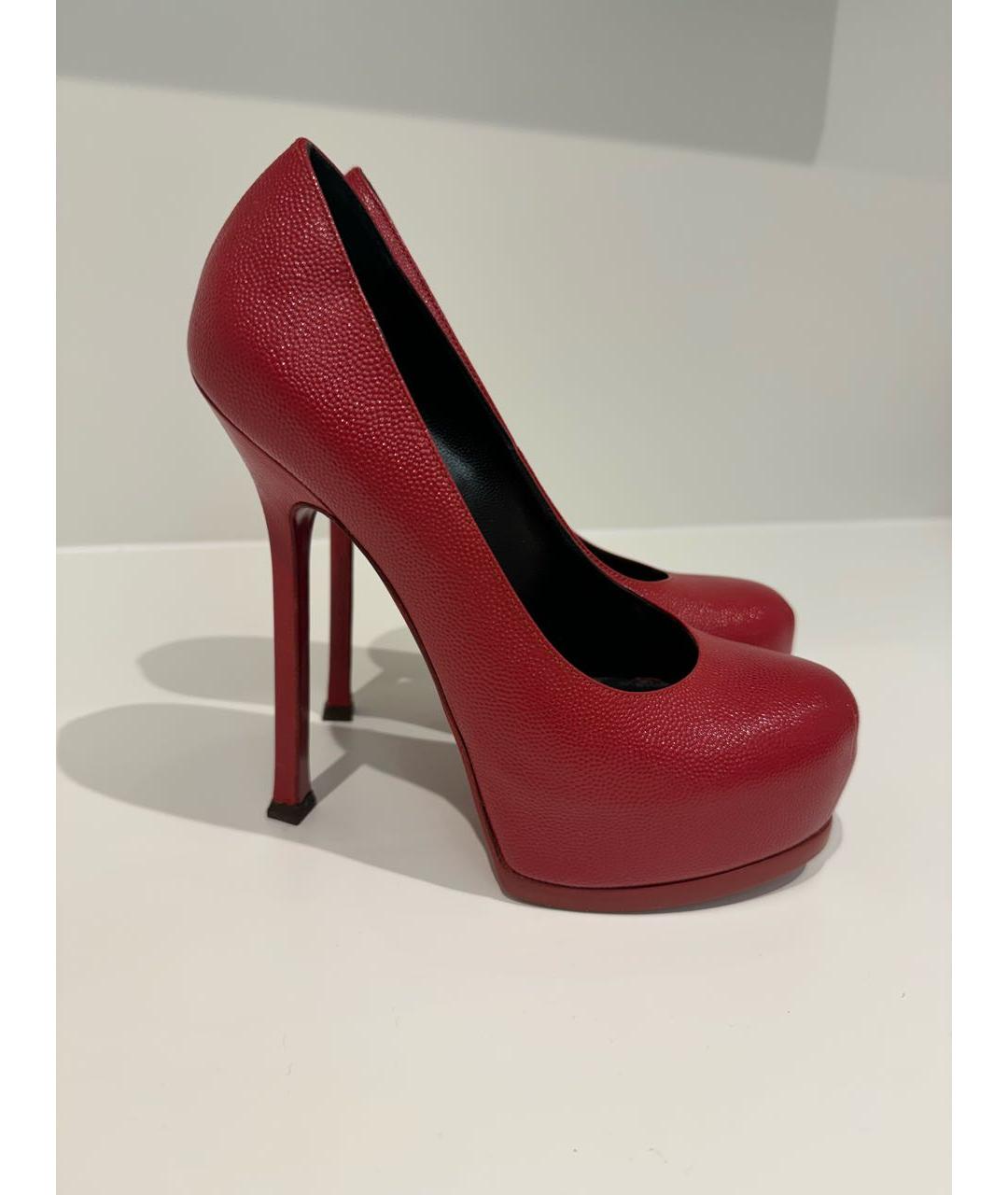 SAINT LAURENT Красные туфли из лакированной кожи, фото 5