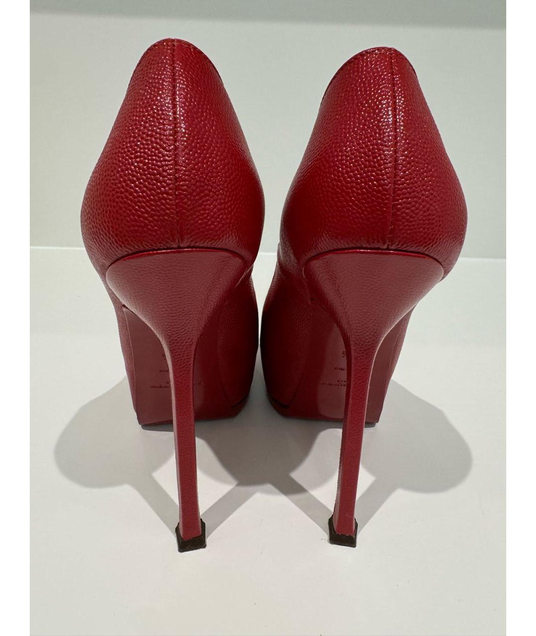 SAINT LAURENT Красные туфли из лакированной кожи, фото 4