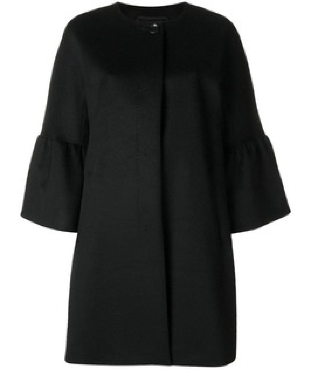 MAX MARA STUDIO Черное шерстяное пальто, фото 10