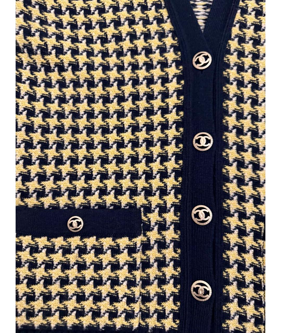 CHANEL Синий кашемировый кардиган, фото 4