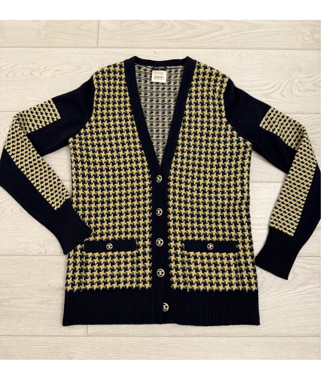 CHANEL Синий кашемировый кардиган, фото 9