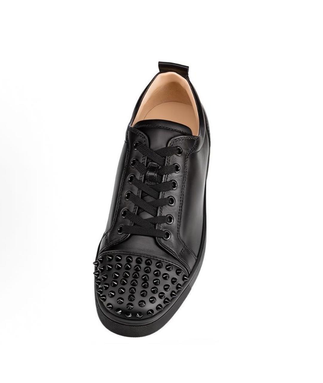 CHRISTIAN LOUBOUTIN Черные кожаные кеды, фото 4