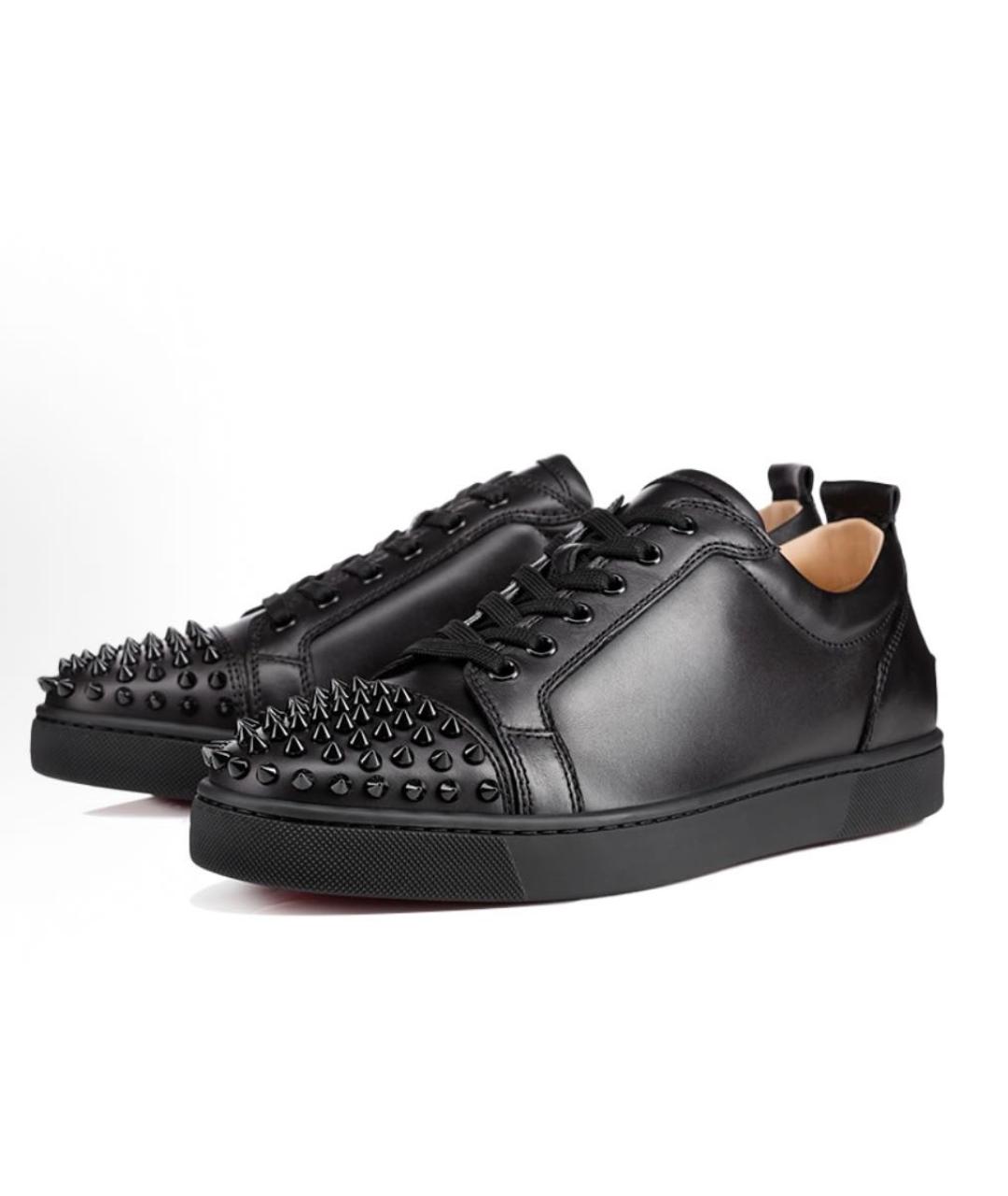 CHRISTIAN LOUBOUTIN Черные кожаные кеды, фото 2