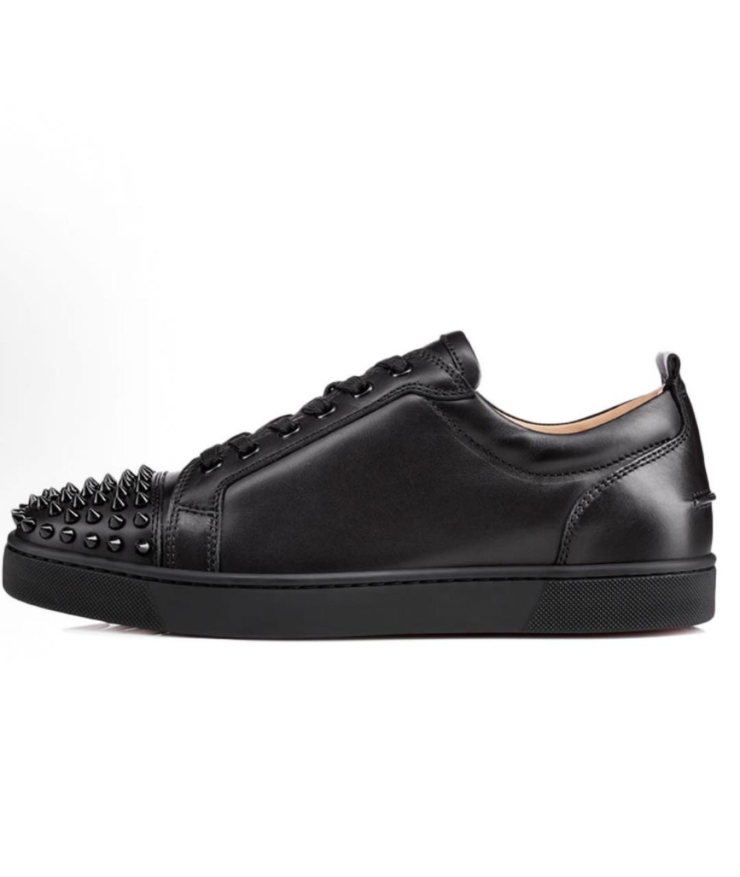 CHRISTIAN LOUBOUTIN Черные кожаные кеды, фото 3