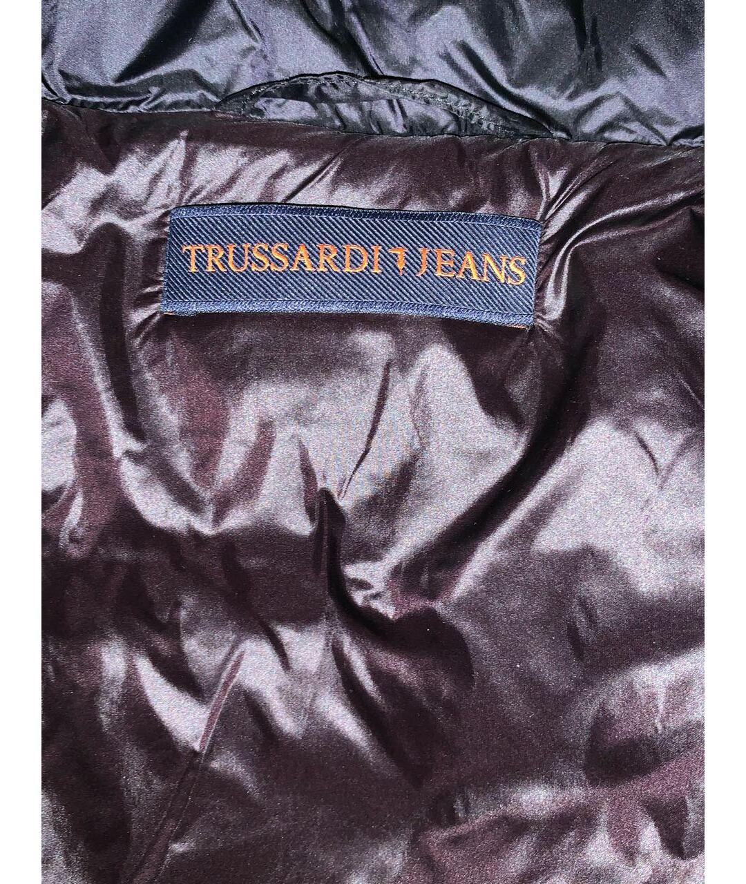 TRUSSARDI JEANS Черный полиамидовый пуховик, фото 4