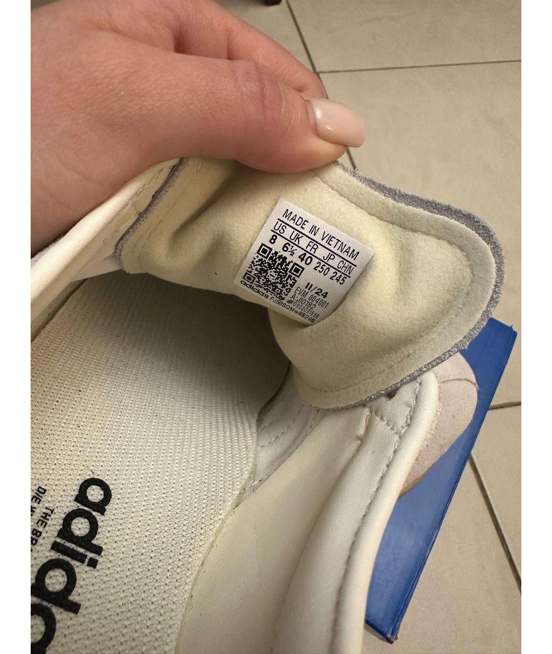 ADIDAS Бежевые замшевые кроссовки, фото 5