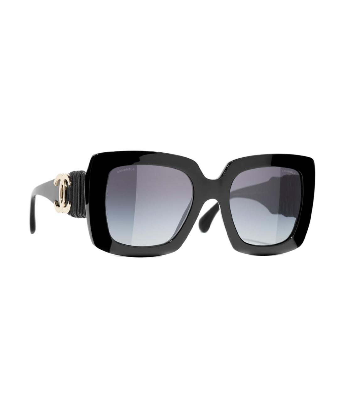 CHANEL Черные пластиковые солнцезащитные очки, фото 2