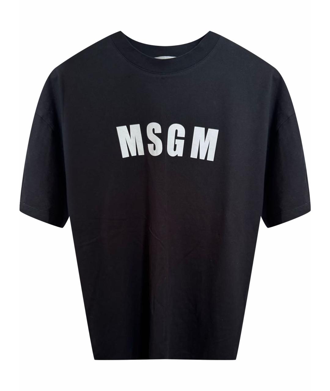 MSGM Черная хлопковая футболка, фото 1
