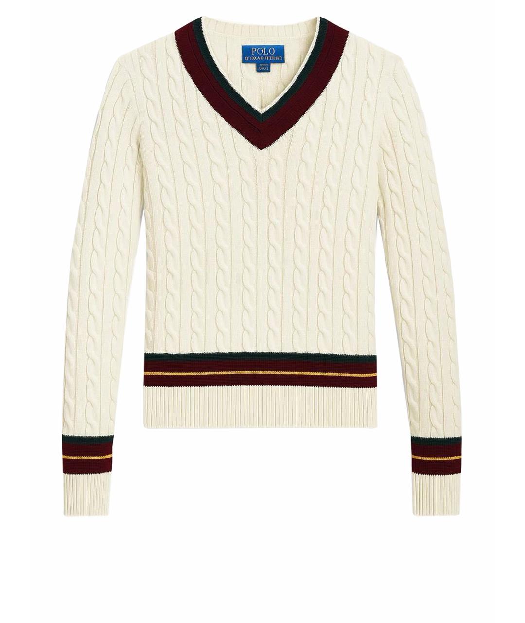 POLO RALPH LAUREN Бежевый хлопковый джемпер / свитер, фото 1