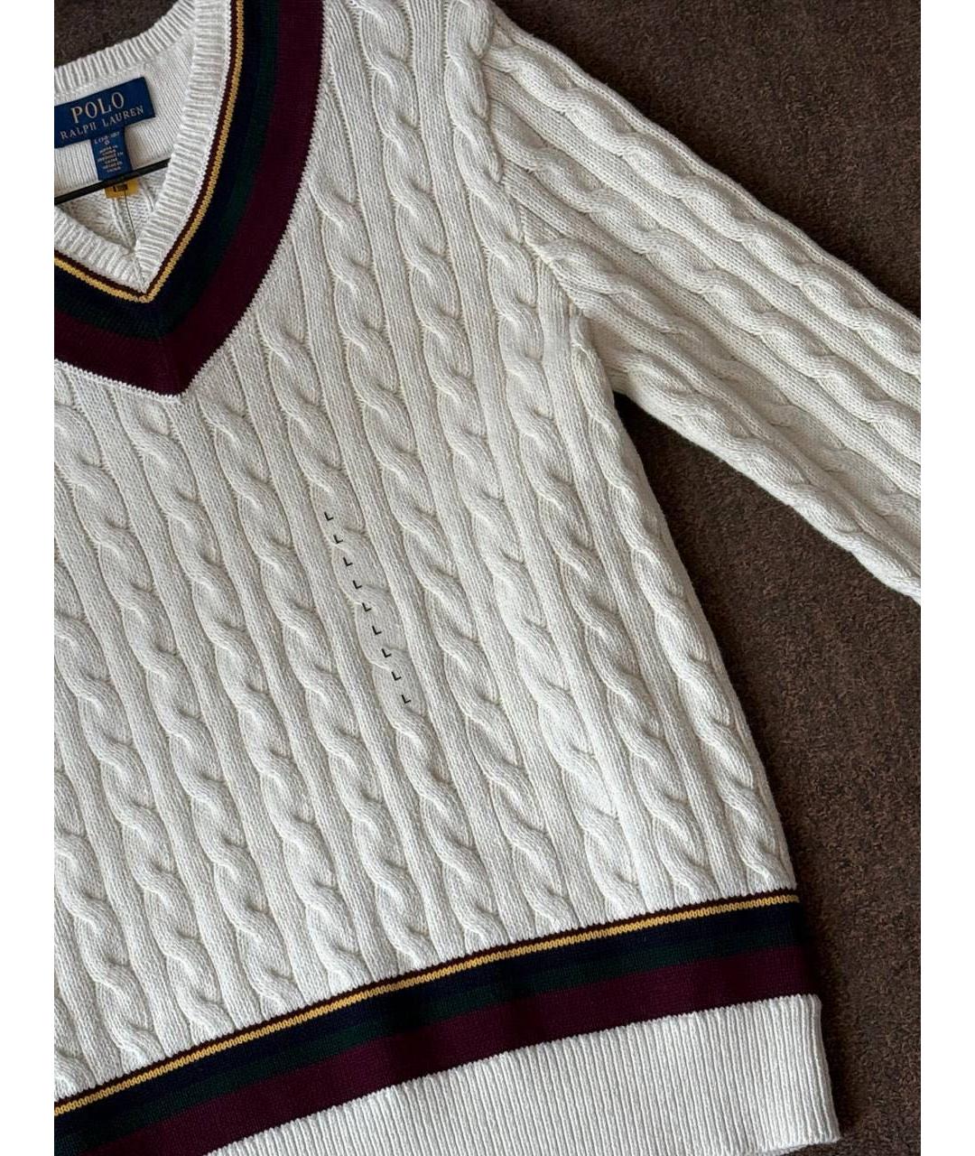 POLO RALPH LAUREN Бежевый хлопковый джемпер / свитер, фото 2