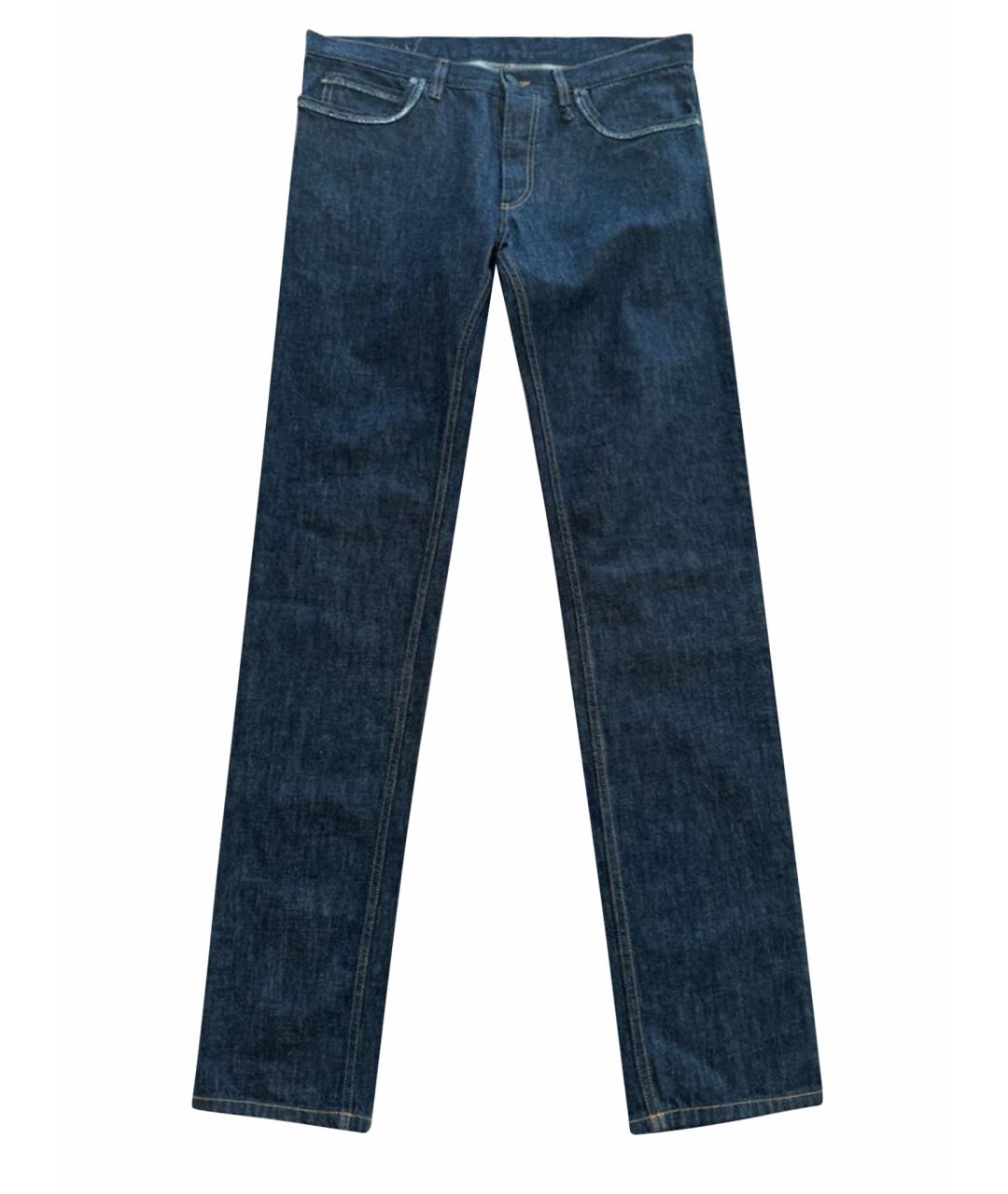 LANVIN Синие хлопковые прямые джинсы, фото 1