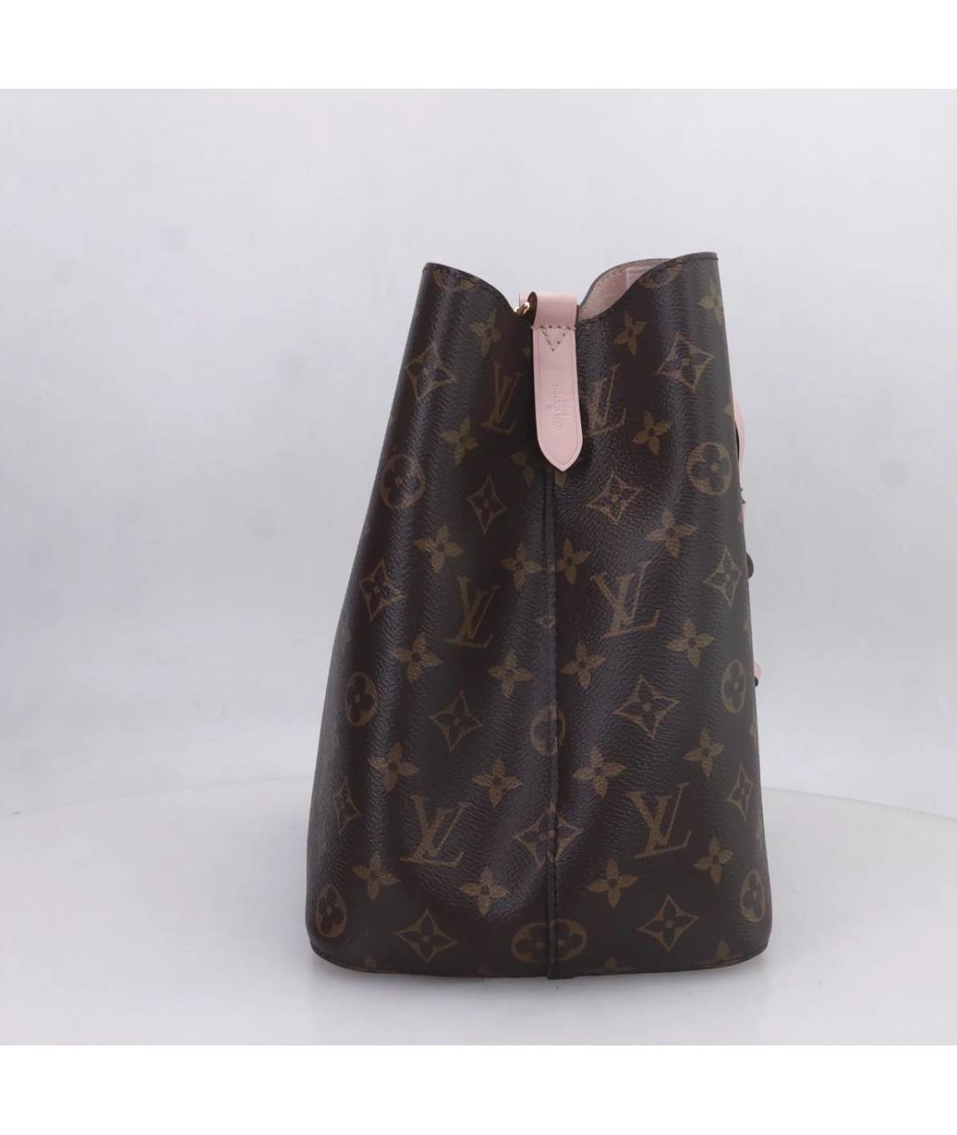 LOUIS VUITTON Коричневая кожаная сумка через плечо, фото 4