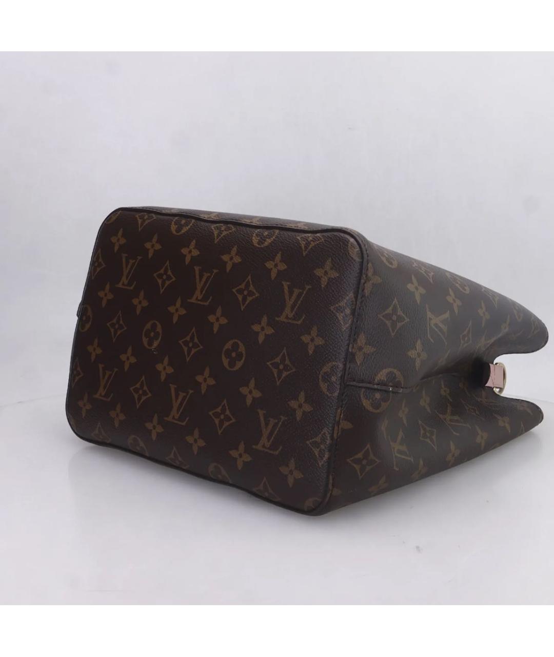 LOUIS VUITTON Коричневая кожаная сумка через плечо, фото 6
