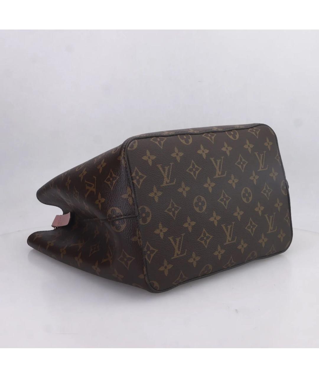 LOUIS VUITTON Коричневая кожаная сумка через плечо, фото 5