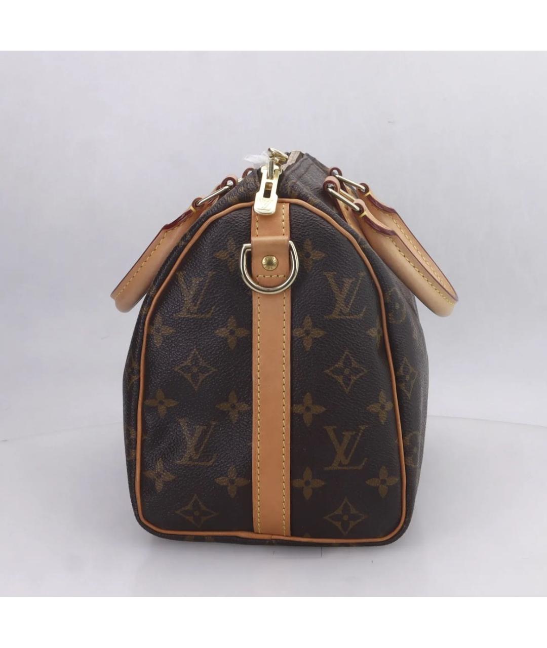 LOUIS VUITTON Коричневая кожаная сумка через плечо, фото 4