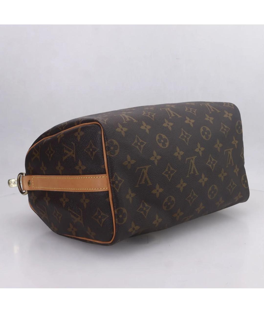LOUIS VUITTON Коричневая кожаная сумка через плечо, фото 5