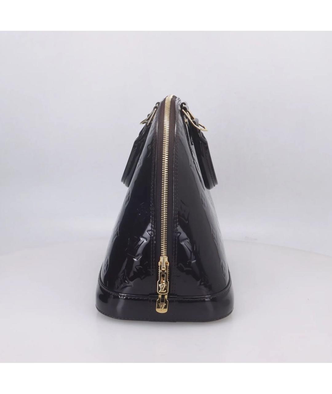 LOUIS VUITTON Бордовая сумка с короткими ручками из лакированной кожи, фото 2