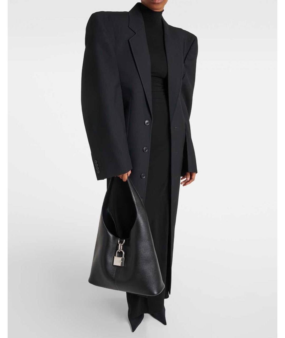 BALENCIAGA Черная кожаная сумка тоут, фото 3