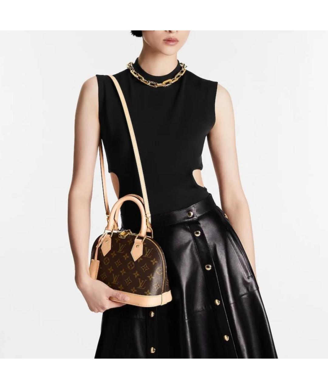 LOUIS VUITTON Коричневая сумка с короткими ручками, фото 5