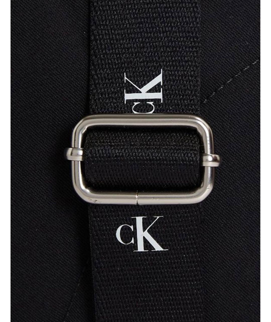 CALVIN KLEIN Черная тканевая сумка через плечо, фото 6