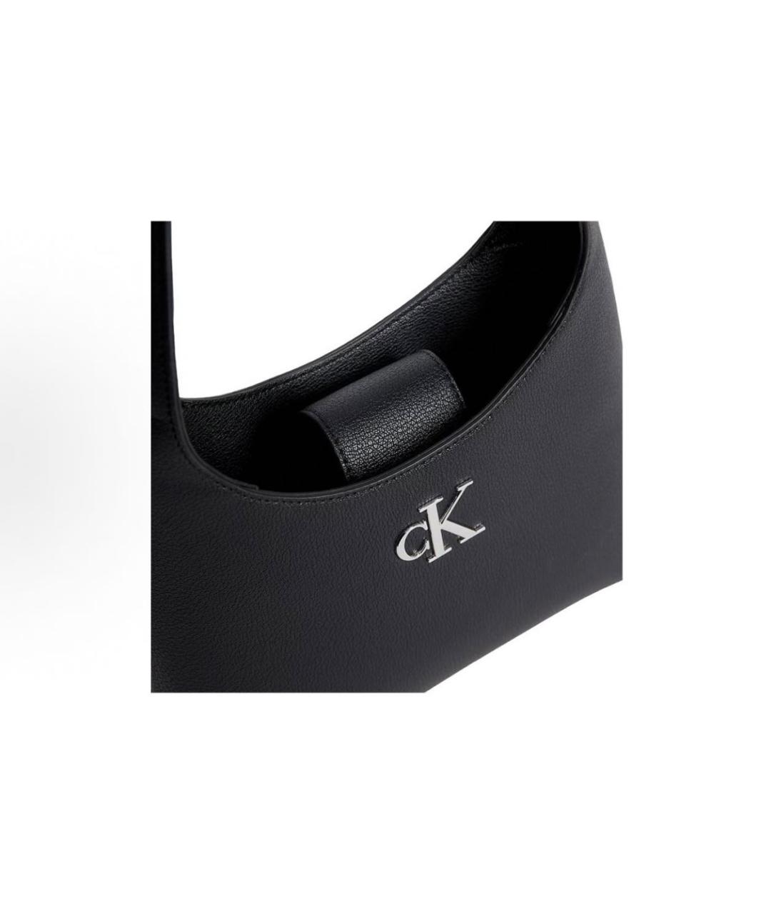 CALVIN KLEIN Антрацитовая тканевая сумка с короткими ручками, фото 3