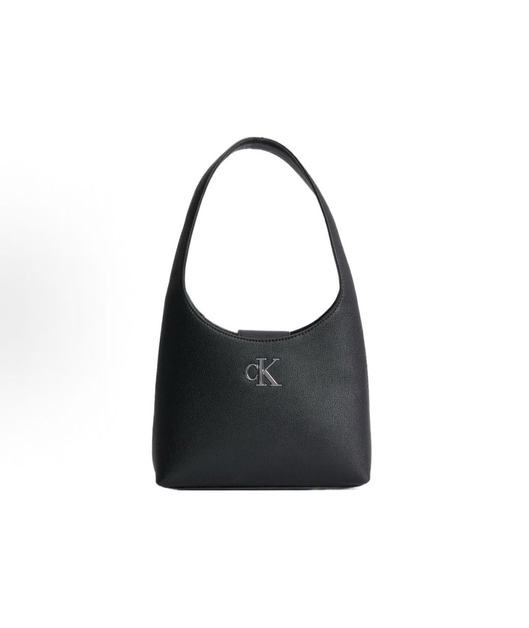 CALVIN KLEIN Антрацитовая тканевая сумка с короткими ручками, фото 6