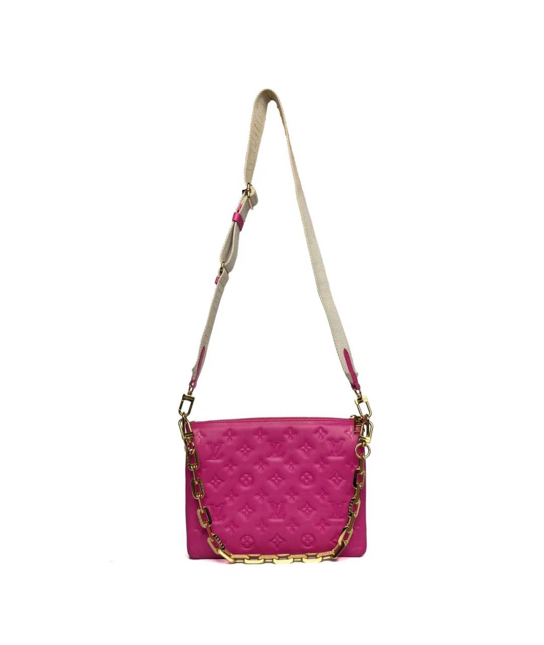 LOUIS VUITTON Розовая кожаная сумка через плечо, фото 4